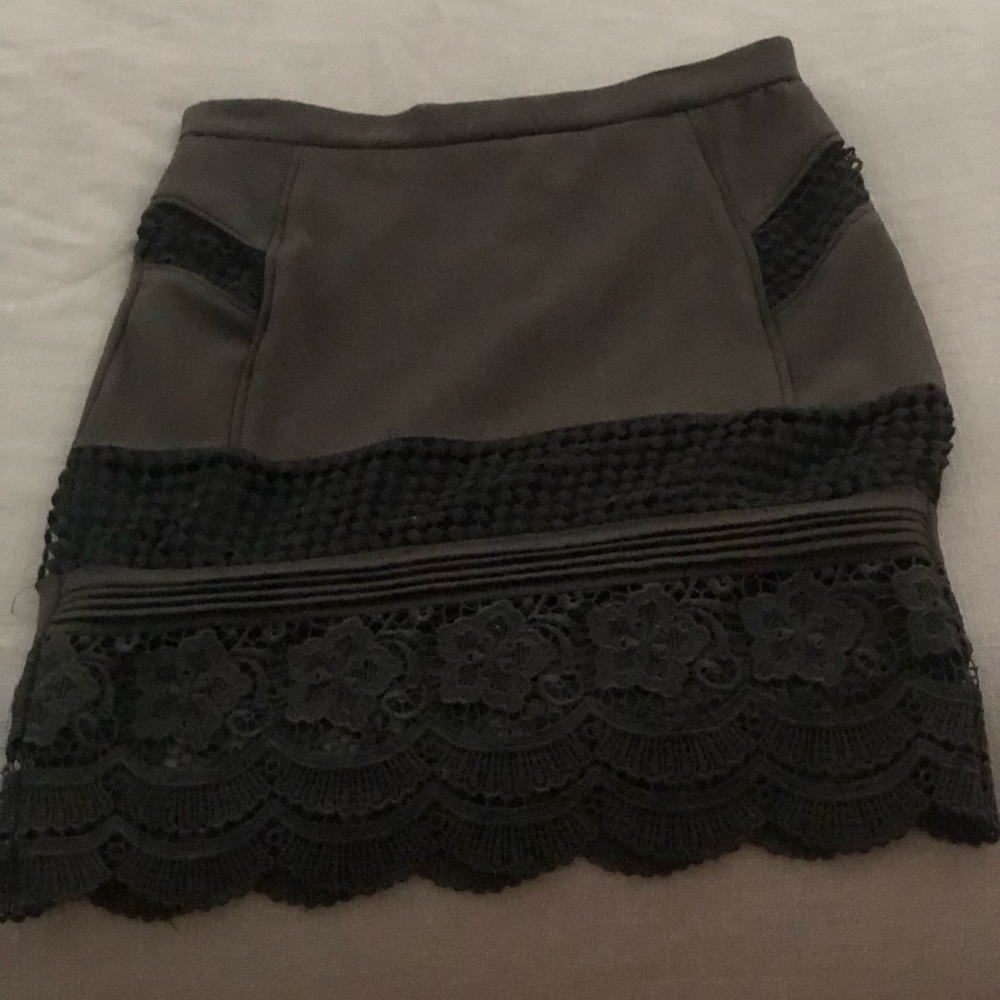 Black lace skirt
